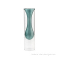 creative double wall glass vase for home decoration